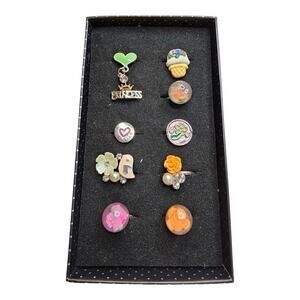 Paparazzi Lot of 10 Adjustable Rings in Cute Box, Preteens and Teens NEW #6